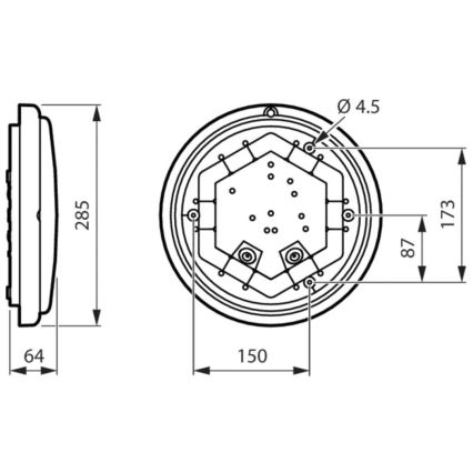 Philips - LED Επιτοίχιο φωτιστικό μπάνιου LEDINAIRE LED/11W/230V 3000K IP65