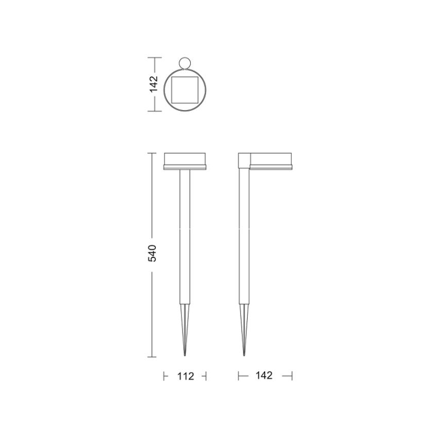 Philips - LED Ηλιακό Φωτιστικό VYNCE LED/1,5W/3,7V 1500 mAh IP44
