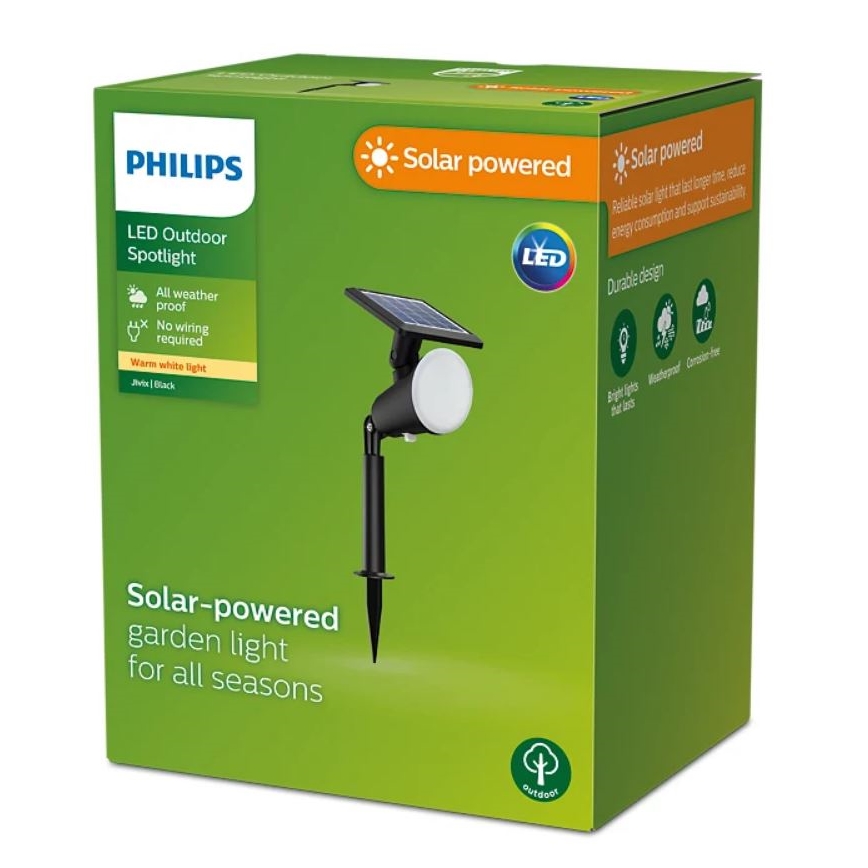 Philips - LED Ηλιακό φωτιστικό σποτ JIVIX LED/1,4W/3,7V 1800 mAh IP44