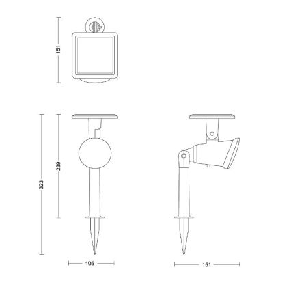 Philips - LED Ηλιακό φωτιστικό σποτ JIVIX LED/1,4W/3,7V 1800 mAh IP44