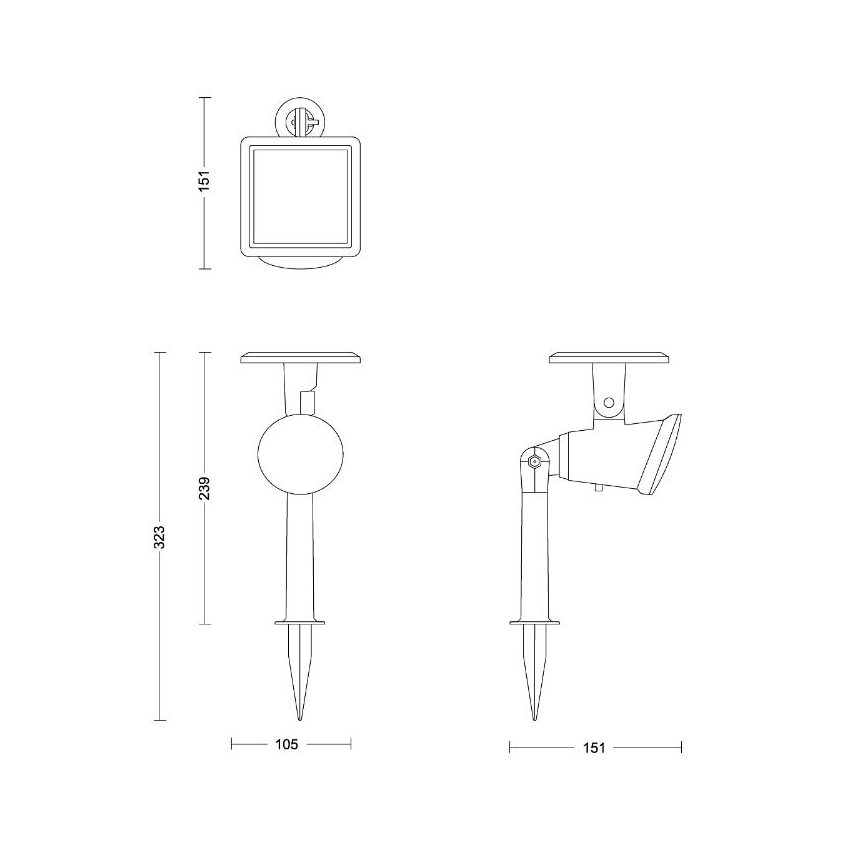 Philips - LED Ηλιακό φωτιστικό σποτ JIVIX LED/1,4W/3,7V 1800 mAh IP44