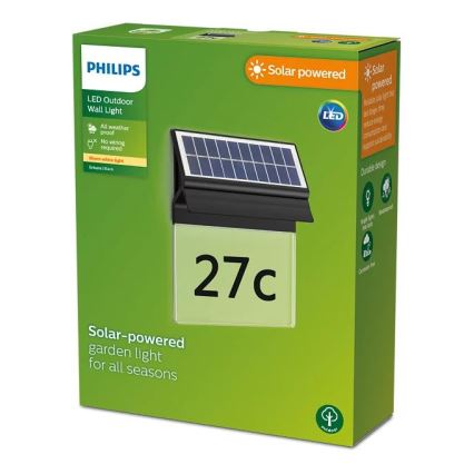 Philips - Ηλιακό φωτιστικό αριθμού κατοικίας ENKARA LED/0,2W/3,7V 1800 mAh IP44