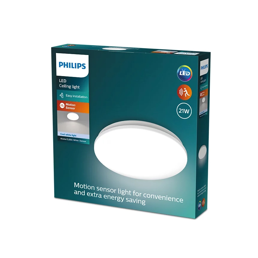 Philips - LED οροφιαίο φωτιστικό με αισθητήρα ACUNA LED/21W/230V 4000K