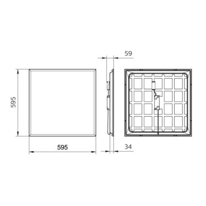 Philips - LED πάνελ LEDINAIRE LED/44W/230V 60x60 cm 4000K