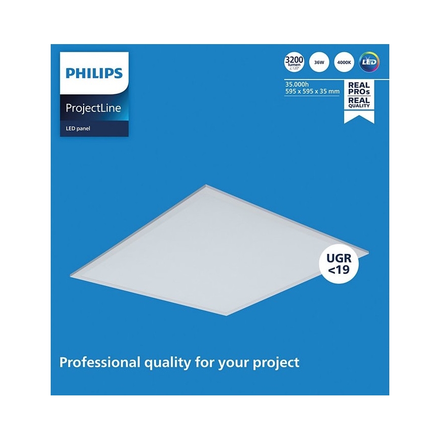 Philips - Ενσωματωμένη LED Πάνελ PROJECTLINE LED/36W/230V 59,5x59,5 εκ.