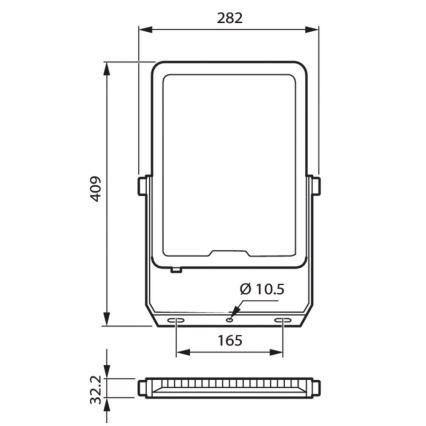 Philips - LED Προβολέας LED/150W/230V 4000K IP65