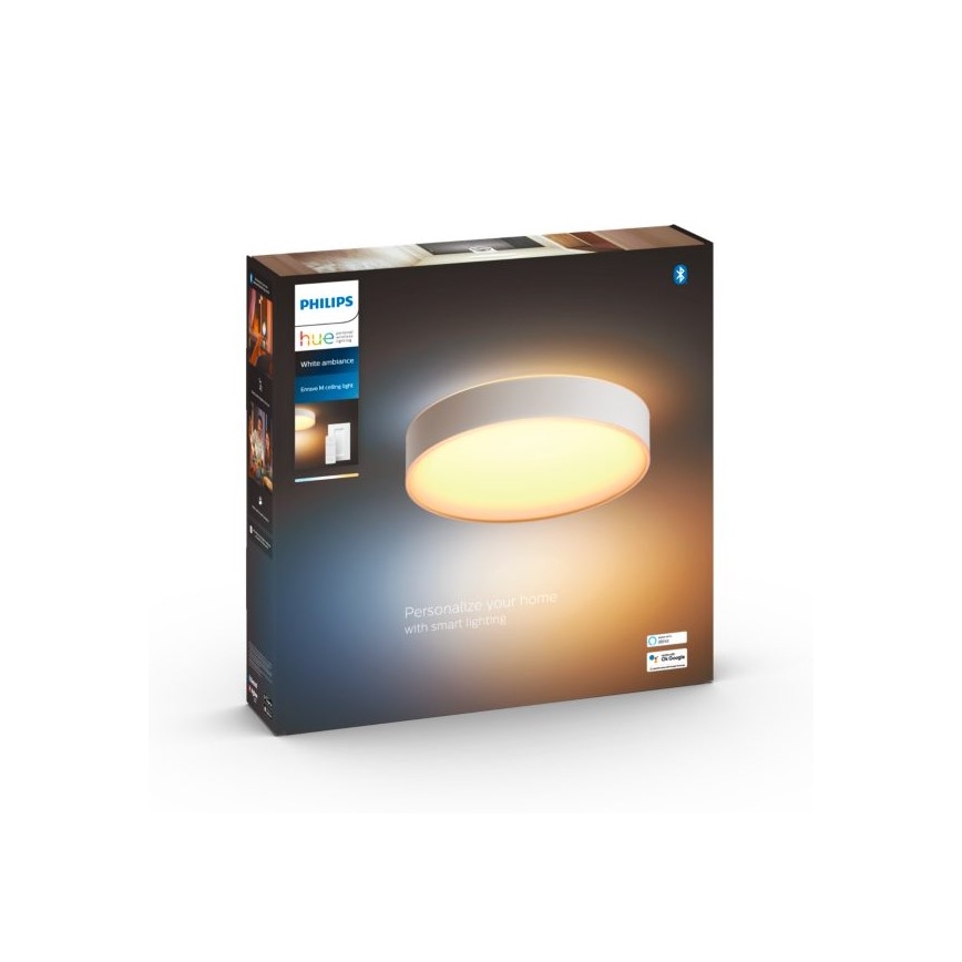Philips - Ρυθμιζόμενο LED οροφής φωτιστικό Hue LED/19,2W/230V 2200-6500K διάμ. 381 mm λευκό + τηλεχειριστήριο