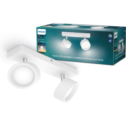 Philips - LED Σποτ 2xLED/5,5W/230V λευκό