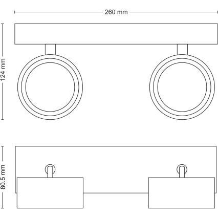 Philips - LED Σποτ 2xLED/5,5W/230V λευκό