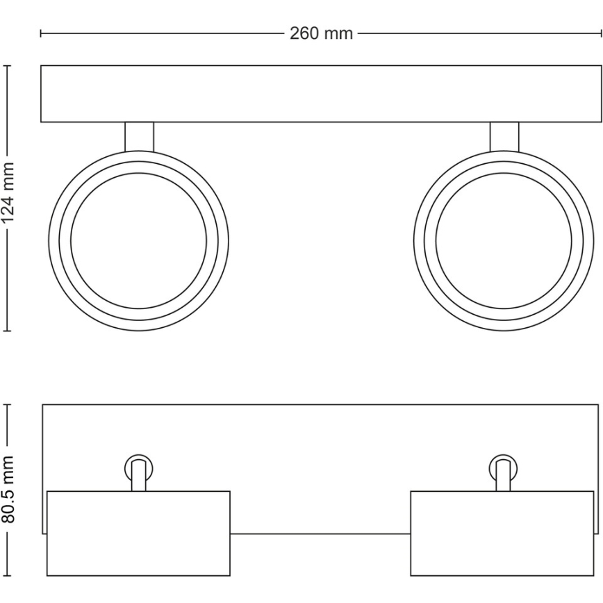 Philips - LED Σποτ 2xLED/5,5W/230V λευκό