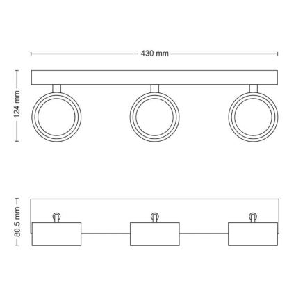 Philips - LED Σποτ 3xLED/5,5W/230V λευκό