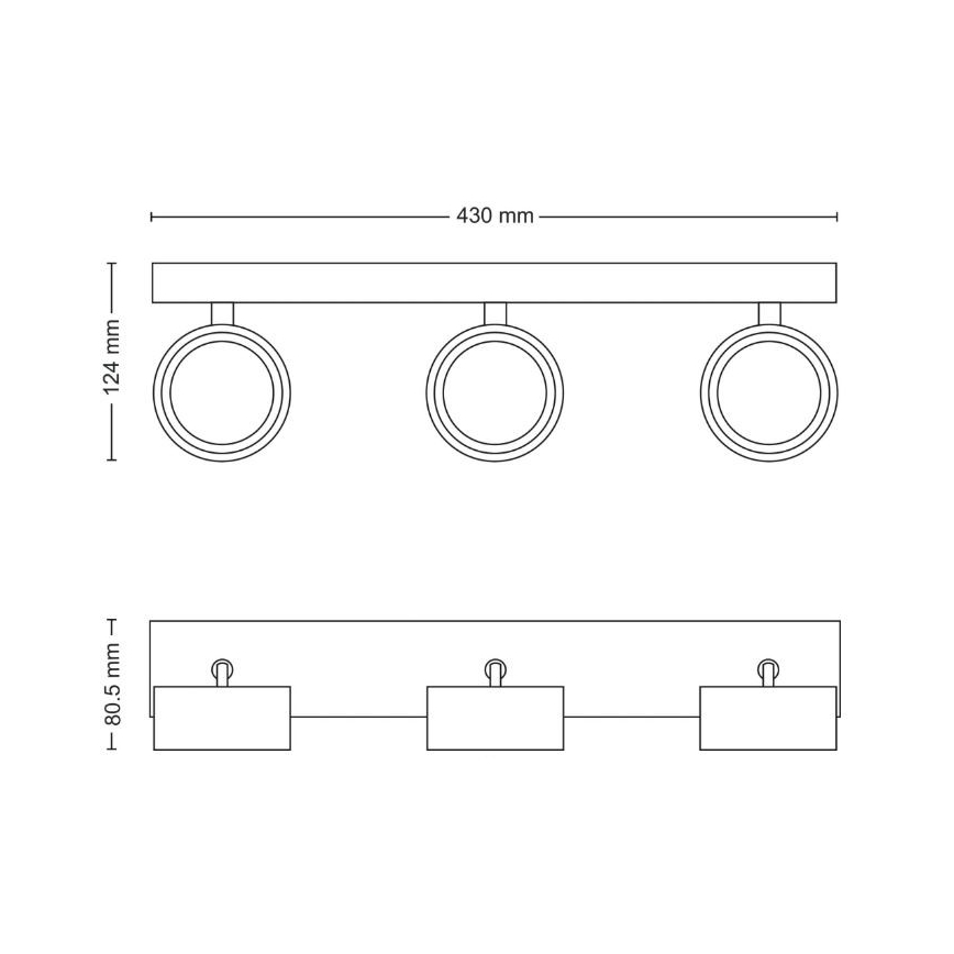 Philips - LED Σποτ 3xLED/5,5W/230V λευκό