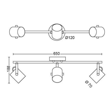 Philips - LED Σποτ SCENE SWITCH BYRE 3xLED/4,3W/230V 2200/2500/2700K