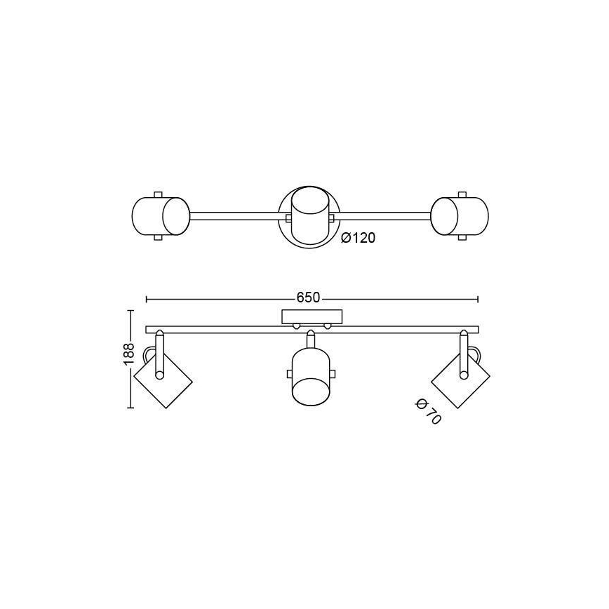 Philips - LED Σποτ SCENE SWITCH BYRE 3xLED/4,3W/230V 2200/2500/2700K
