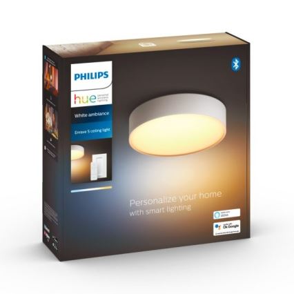 Philips - LED Dimmable φωτιστικό οροφής Hue LED/9,6W/230V 2200–6500K διάμετρος 261 mm λευκό + τηλεχειριστήριο