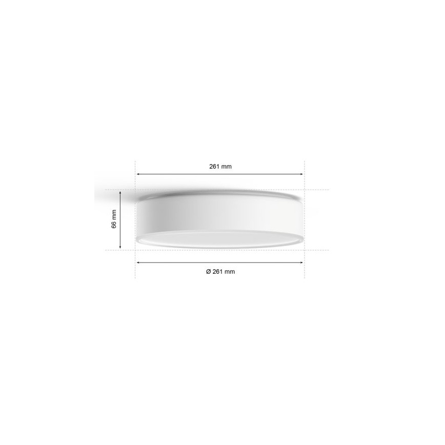 Philips - LED Dimmable φωτιστικό οροφής Hue LED/9,6W/230V 2200–6500K διάμετρος 261 mm λευκό + τηλεχειριστήριο