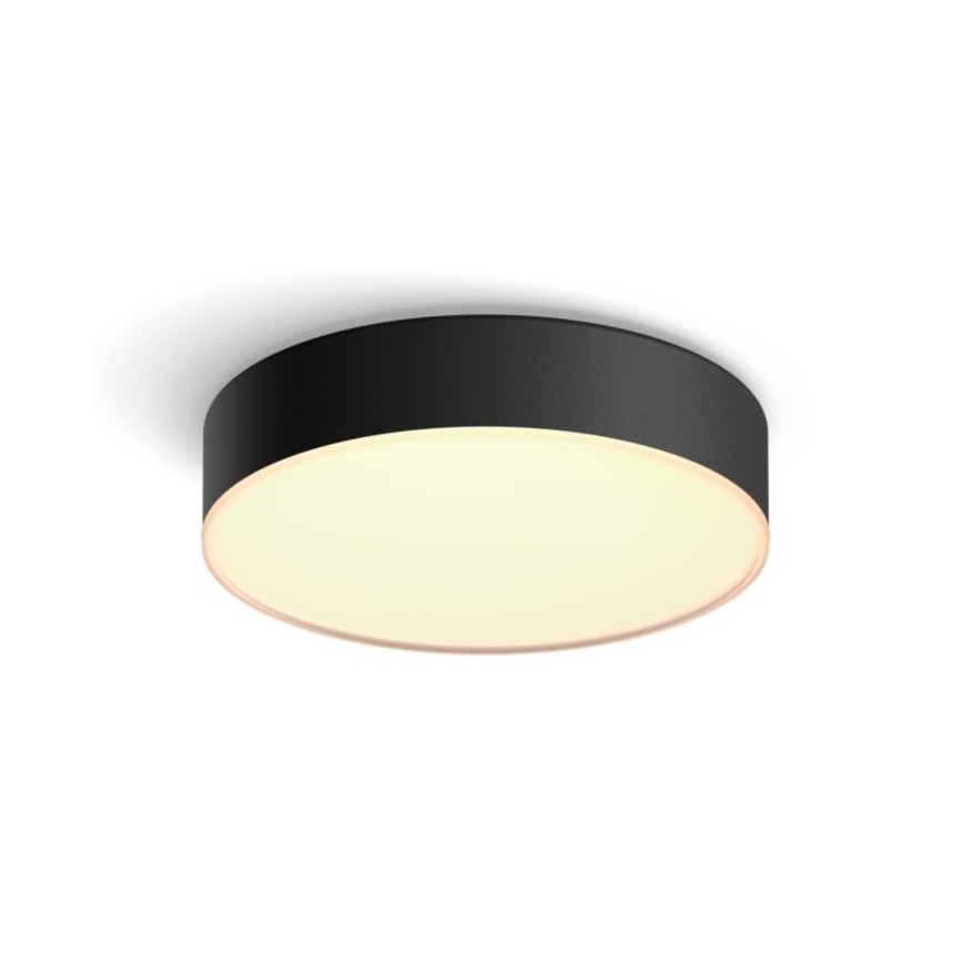 Philips - LED Dimmable φωτιστικό οροφής Hue LED/9,6W/230V 2200-6500K διάμετρος 261 mm μαύρο + τηλεχειριστήριο