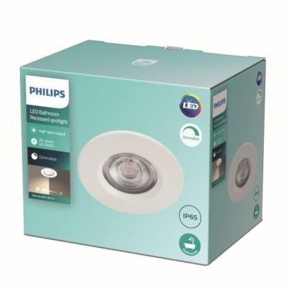 Philips - LED Φωτιστικό μπάνιου με ρύθμιση φωτισμού LED/5W/230V 2700K IP65