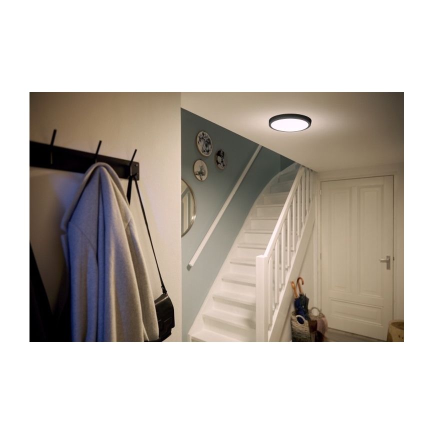 Philips - LED Φωτιστικό οροφής LED/12W/230V 2700K μαύρο