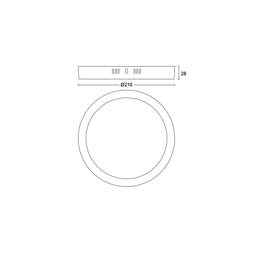 Philips - LED Φωτιστικό οροφής LED/12W/230V 2700K μαύρο