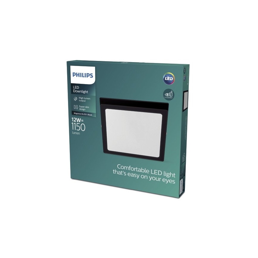 Philips - LED Φωτιστικό οροφής LED/12W/230V 2700K μαύρο