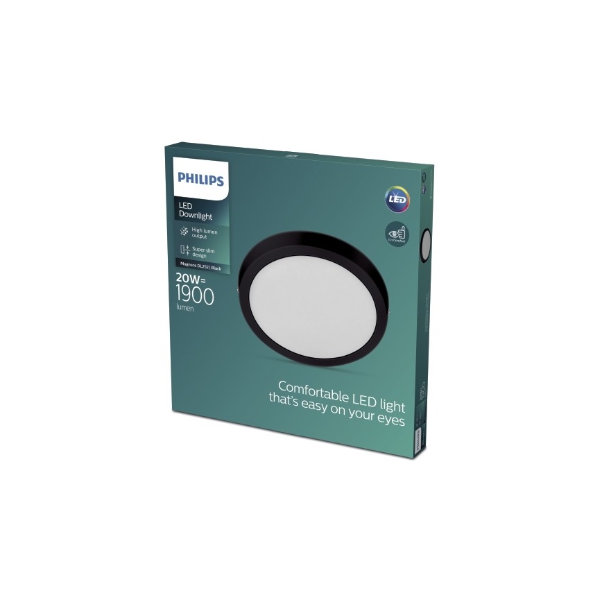 Philips - LED Φωτιστικό οροφής LED/20W/230V 2700K μαύρο