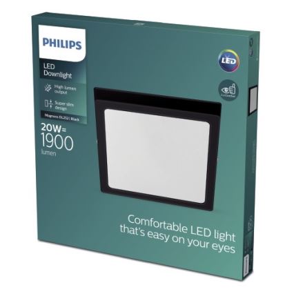 Philips - LED Φωτιστικό οροφής LED/20W/230V 2700K μαύρο