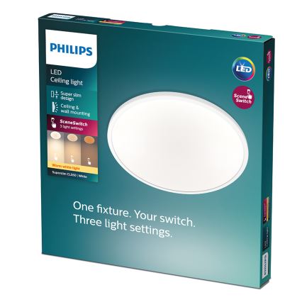 Philips - LED Φωτιστικό οροφής με ρύθμιση φωτισμού 1xLED/15W/230V 2700K