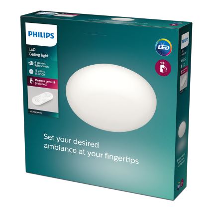 Philips - LED Φωτιστικό οροφής με ρύθμιση φωτισμού 1xLED/23W/230V + RC