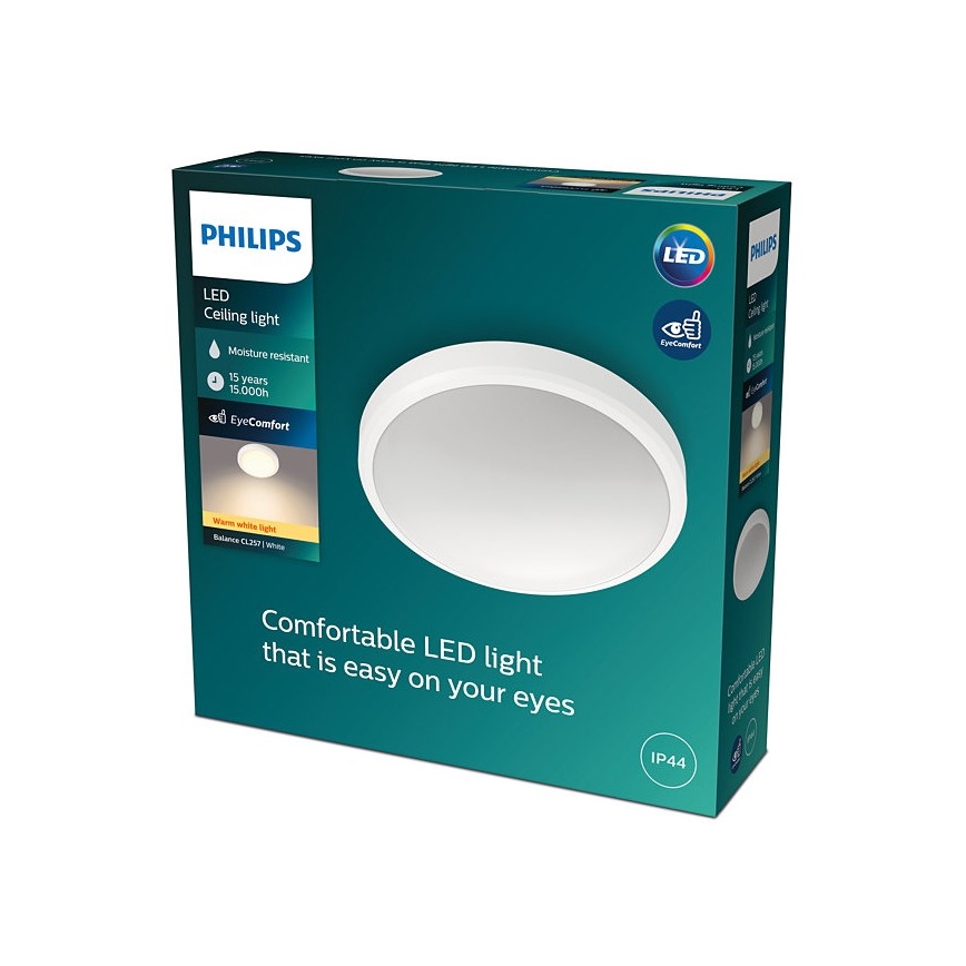 Philips - LED Φωτιστικό οροφής μπάνιου BALANCE LED/17W/230V IP44