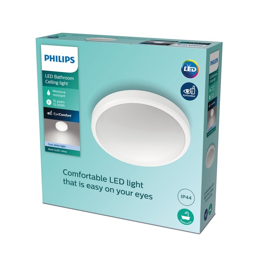 Philips - LED Φωτιστικό οροφής μπάνιου LED/17W/230V 4000K IP44