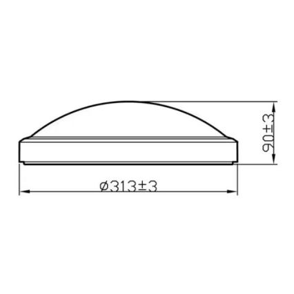 Philips - LED Φωτιστικό οροφής μπάνιου LED/17W/230V 4000K IP44