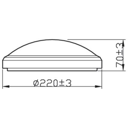 Philips - LED Φωτιστικό οροφής μπάνιου DORIS LED/6W/230V 2700K IP54