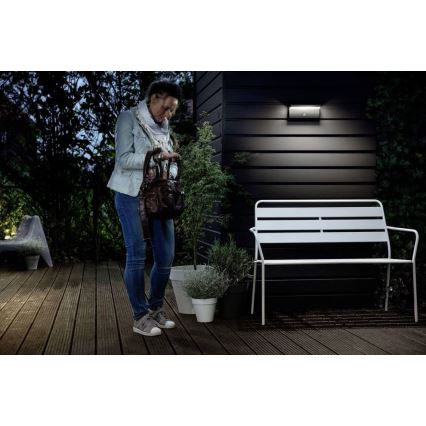 Philips - LED Φωτιστικό τοίχου εξωτερικού χώρου με αισθητήρα BUSTAN LED/3,8W/230V 2700K IP44