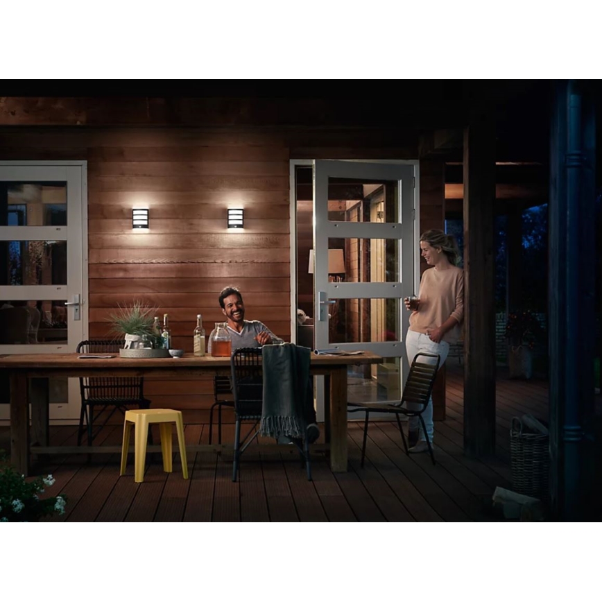 Philips - LED Φωτιστικό τοίχου εξωτερικού χώρου με αισθητήρα PYTHON LED/3,8W/230V IP44