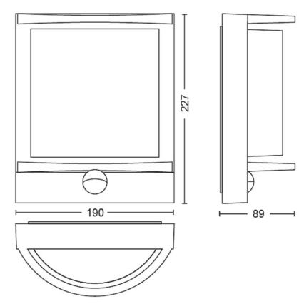 Philips - LED Φωτιστικό τοίχου εξωτερικού χώρου με αισθητήρα SAMONDRA LED/3,8W/230V IP44