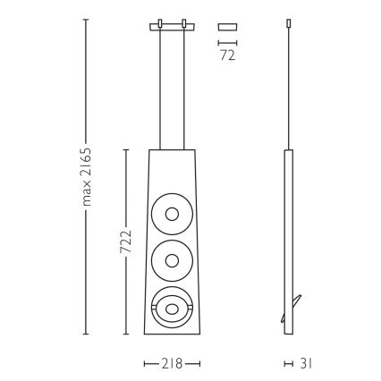 Philips Lirio 40609/31/16 - Πολύφωτο dimmer LED σε σχοινί CIRCULIS 3xLED/13W/230V