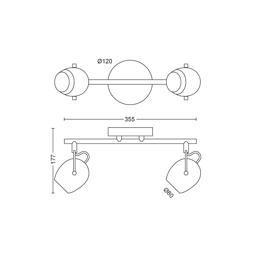 Philips Lirio 57032/31/P0 - LED Σποτ PLANET 2xLED/4,2W/230V
