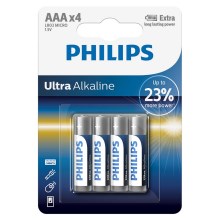 Philips LR03E4B/10 - 4 τμχ Αλκαλική μπαταρία AAA ULTRA ALKALINE 1,5V