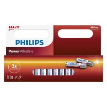 Philips LR03P12W/10 - 12 τμχ Αλκαλική μπαταρία AAA POWER ALKALINE 1,5V 1150mAh