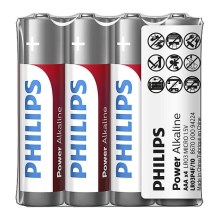 Philips LR03P4F/10 - 4 τμχ Αλκαλική μπαταρία AAA POWER ALKALINE 1,5V 1150mAh