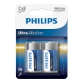 Philips LR14E2B/10 - 2 τεμ. Αλκαλική μπαταρία C ULTRA ALKALINE 1,5V 7500mAh