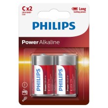 Philips LR14P2B/10 - 2 τμχ Αλκαλική μπαταρία C POWER ALKALINE 1,5V 7200mAh