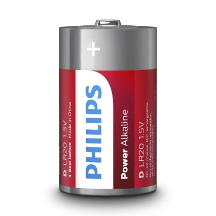 Philips LR20P2B/10 - 2 τμχ Αλκαλική μπαταρία D POWER ALKALINE 1,5V 14500mAh