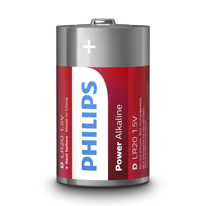 Philips LR20P2B/10 - 2 τμχ Αλκαλική μπαταρία D POWER ALKALINE 1,5V 14500mAh