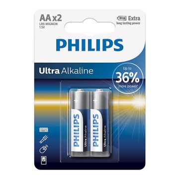 Philips LR6E2B/10 - 2 τεμ. Αλκαλική μπαταρία AA ULTRA ALKALINE 1,5V 2800mAh