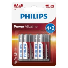Philips LR6P6BP/10 - 6 τμχ Αλκαλική μπαταρία AA POWER ALKALINE 1,5V 2600mAhV