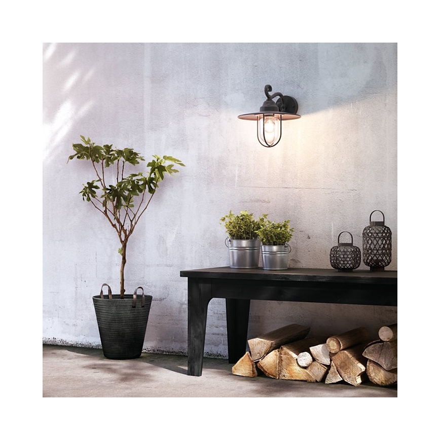 Philips Massive -Φωτιστικό τοίχου εξωτερικού χώρου 1xE27/60W/230V IP44
