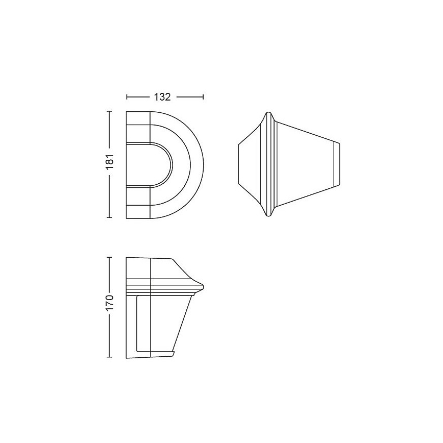 Philips Massive  - Εξωτερικό φωτιστικό τοίχου 1xE27/42W/230V IP44