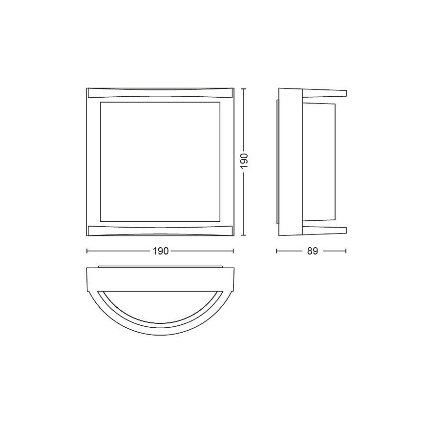 Philips Massive - Φωτιστικό τοίχου LED εξωτερικού χώρου LED/12W/230V  IP44